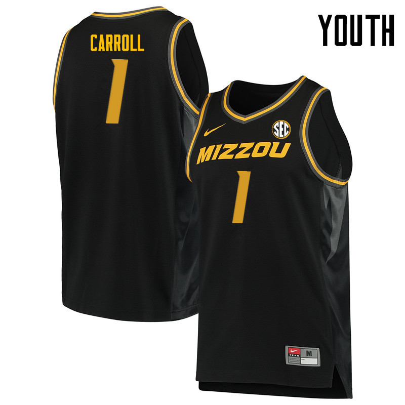 Youth #1 DeMarre Carroll Missouri Tigers College Basketball Jerseys Sale-Black - Click Image to Close